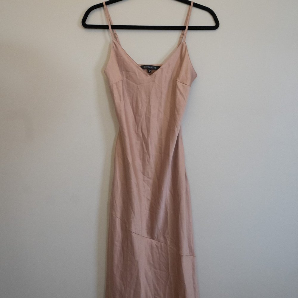 Dynamite V-Neck Satin Slip Dress